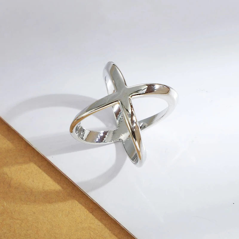 Gold X-Shape Scarf Clip