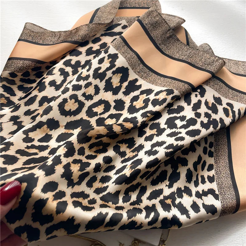 Luxury Satin Printed Square Scarf