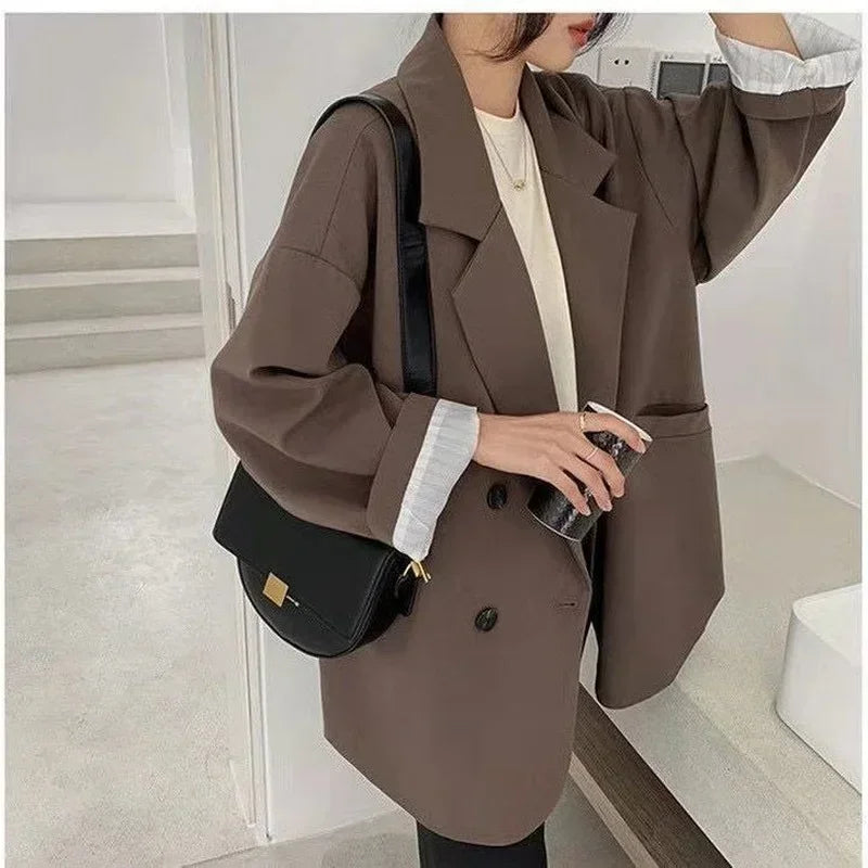 Oversized Brown Blazer Coat