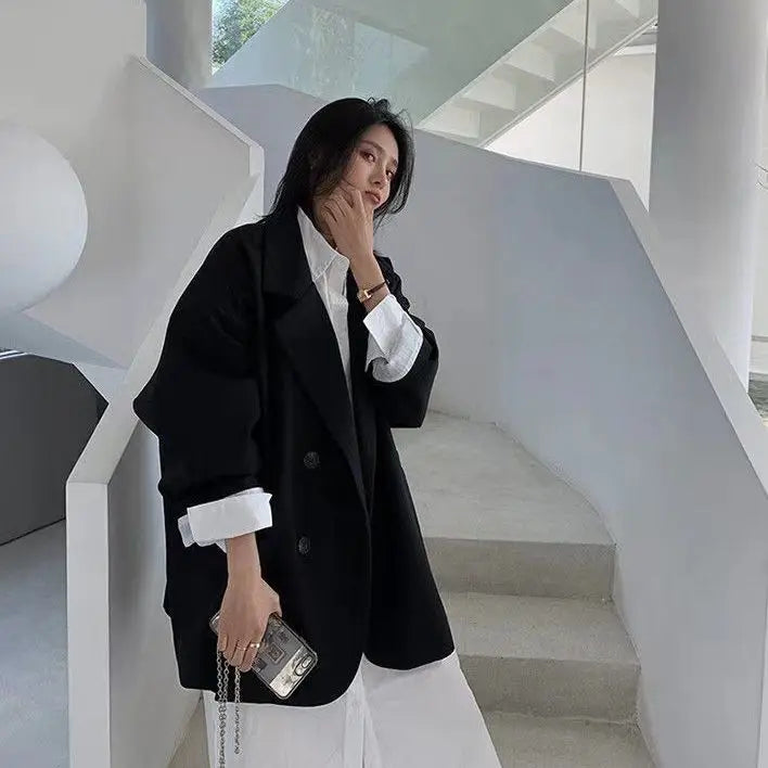 Oversized Brown Blazer Coat