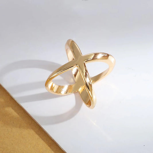 Gold X-Shape Scarf Clip