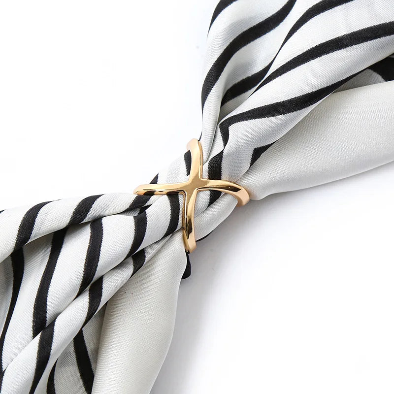 Gold X-Shape Scarf Clip