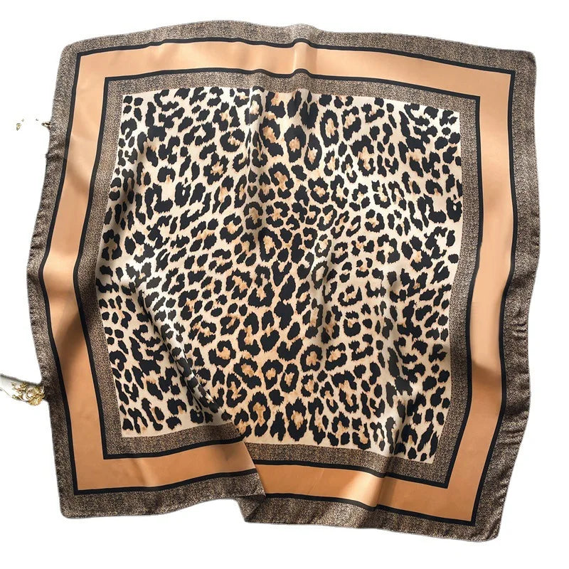 Luxury Satin Printed Square Scarf