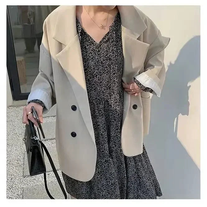 Oversized Brown Blazer Coat
