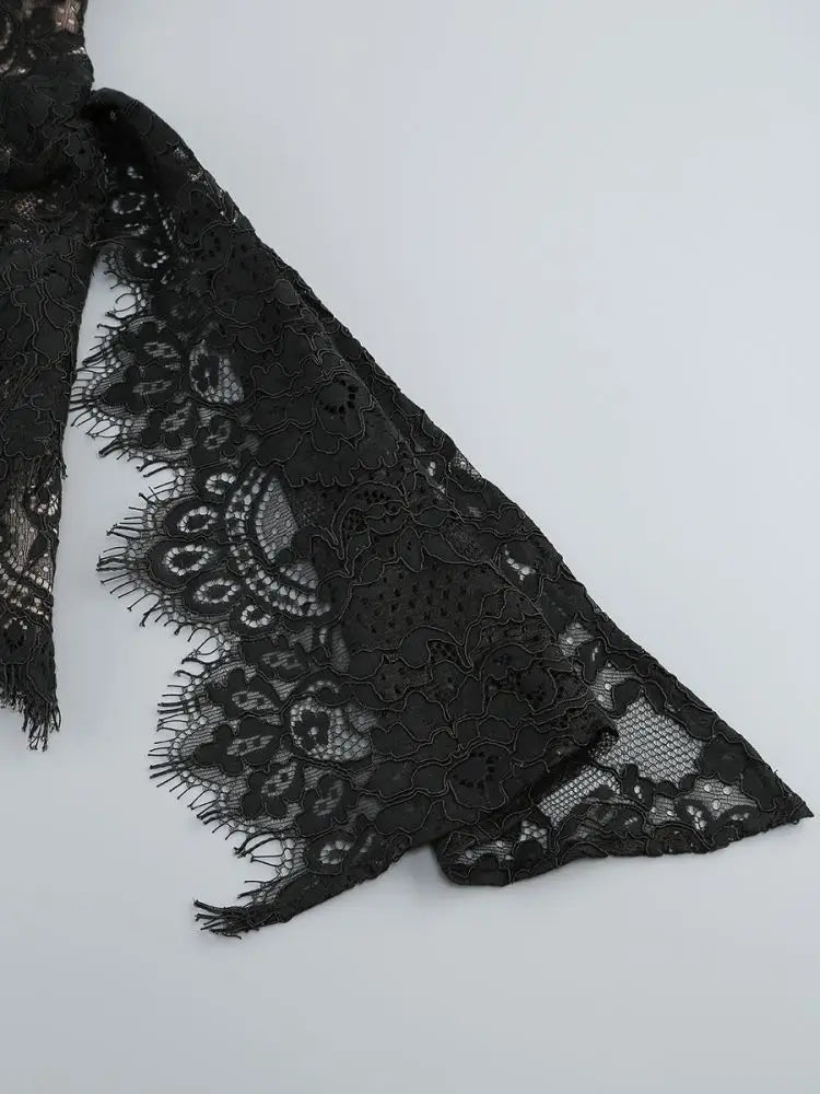 Black Strapless Lace Corset Mini Dress