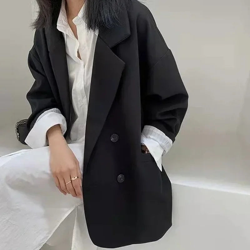 Oversized Brown Blazer Coat