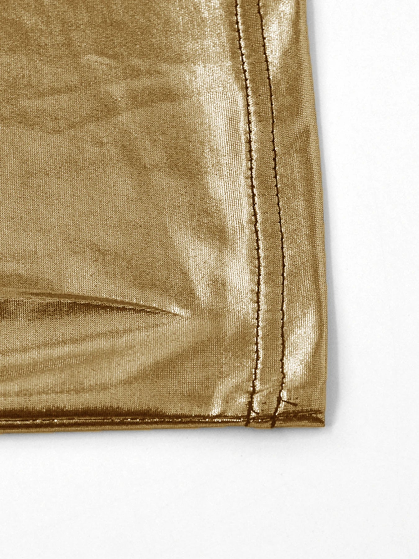 Gold Metallic Backless Maxi Dress