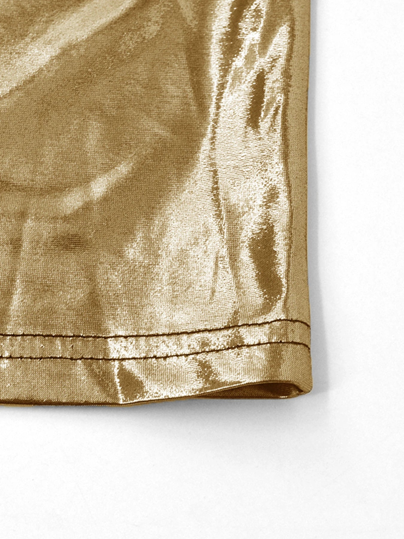 Gold Metallic Backless Maxi Dress