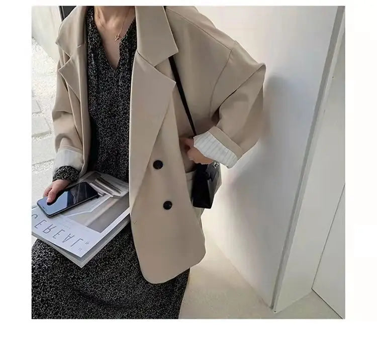 Oversized Brown Blazer Coat