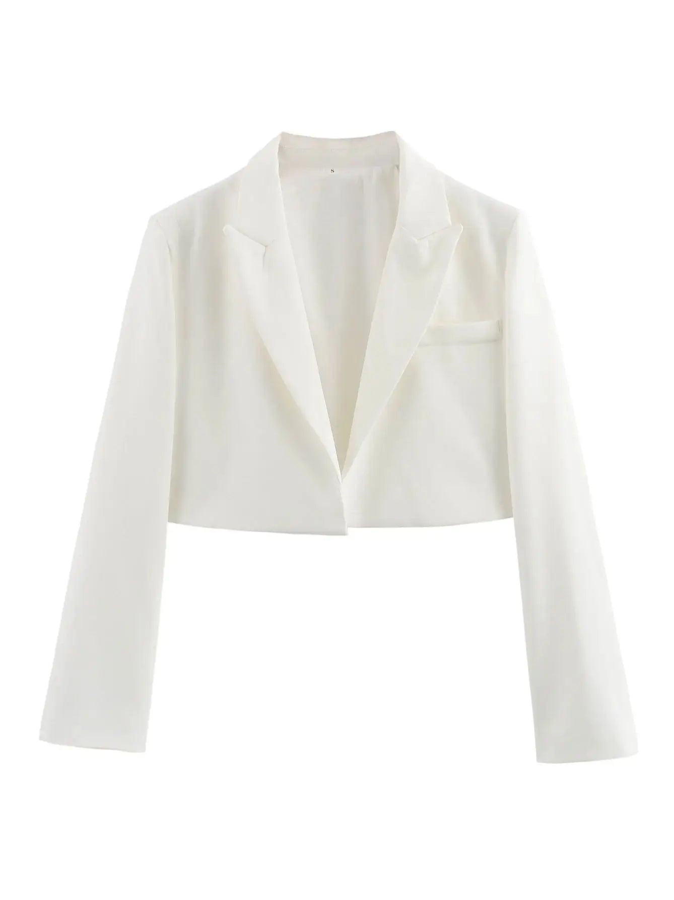 Cropped White Blazer – Modern Street Style Jacket