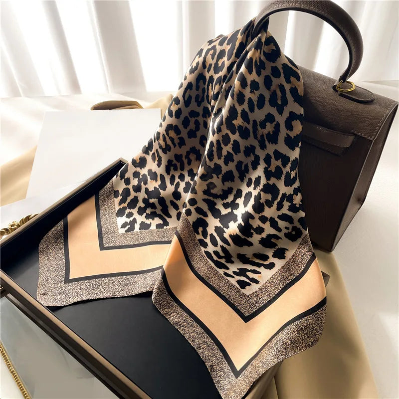 Luxury Satin Printed Square Scarf