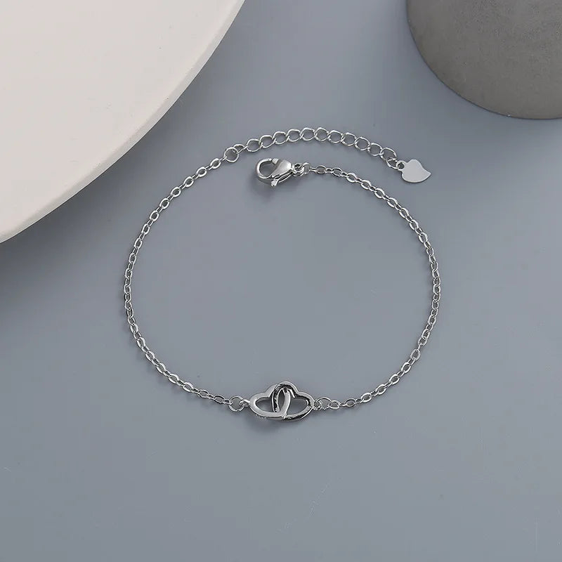 Geometric Silver Bead Bracelet