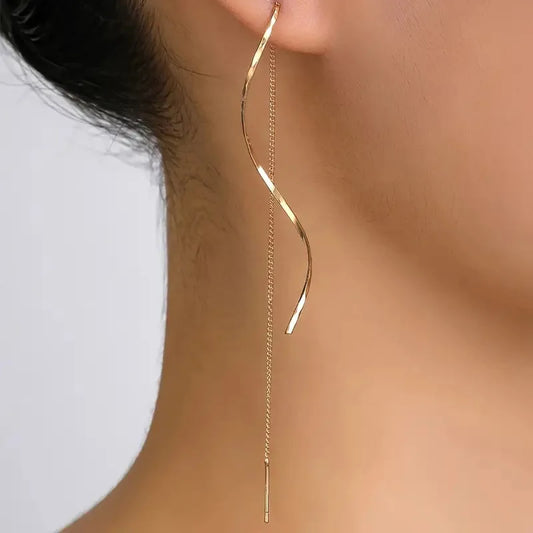 Elegant Gold Threader Earrings
