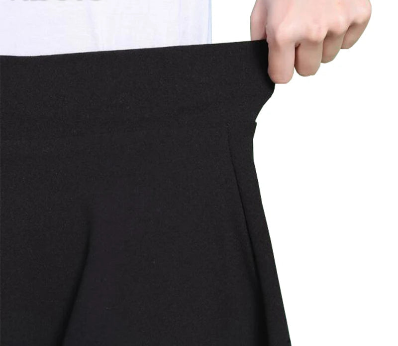 High-Waist Pleated Mini Skirt – Flared A-Line in Deep Red