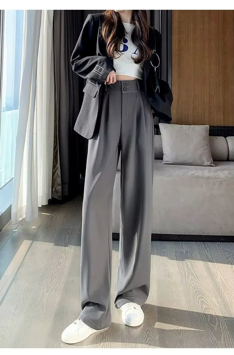 High-Waist Wide Leg Trousers