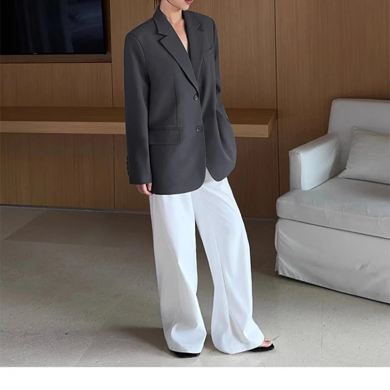 Wide-Leg High-Waist Trousers