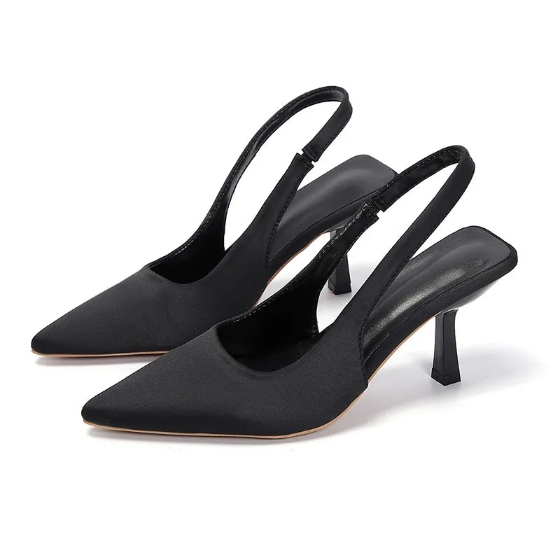 Pointed Toe Slingback Heels