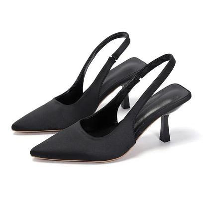 Pointed Toe Slingback Heels