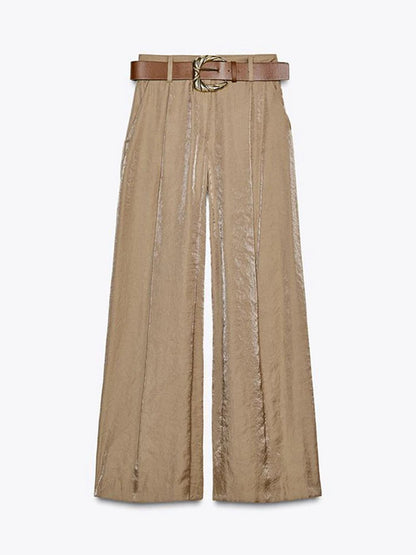 Elegant Wide-Leg Trousers with Fitted Bodysuit