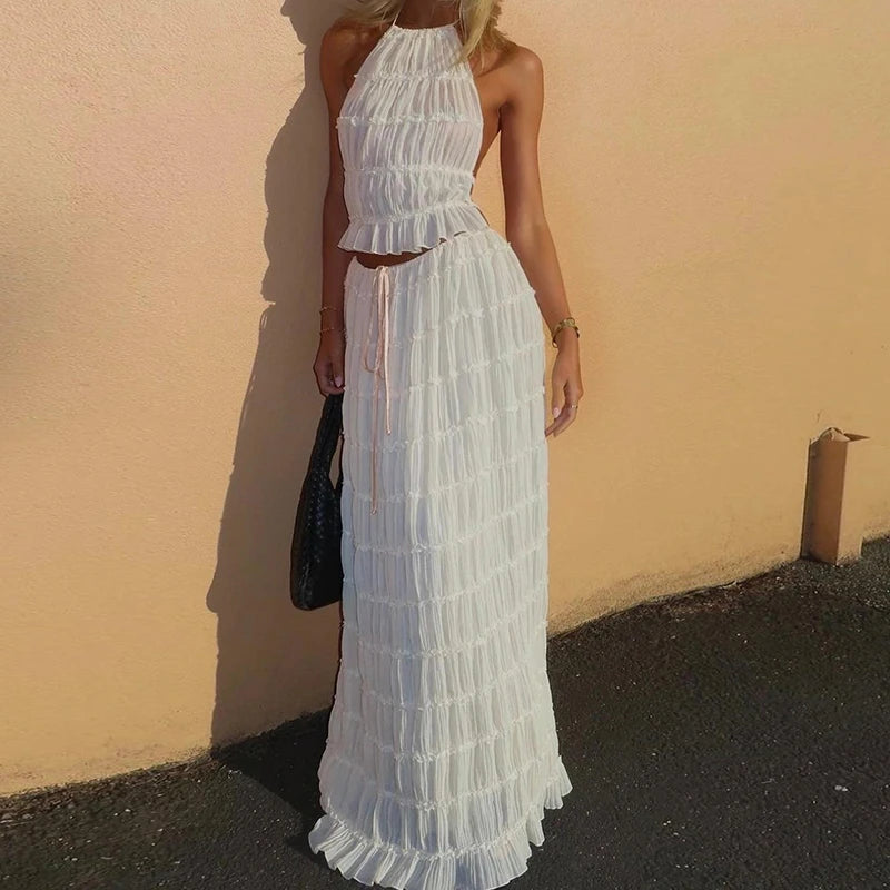 Boho Ruched Two-Piece Set