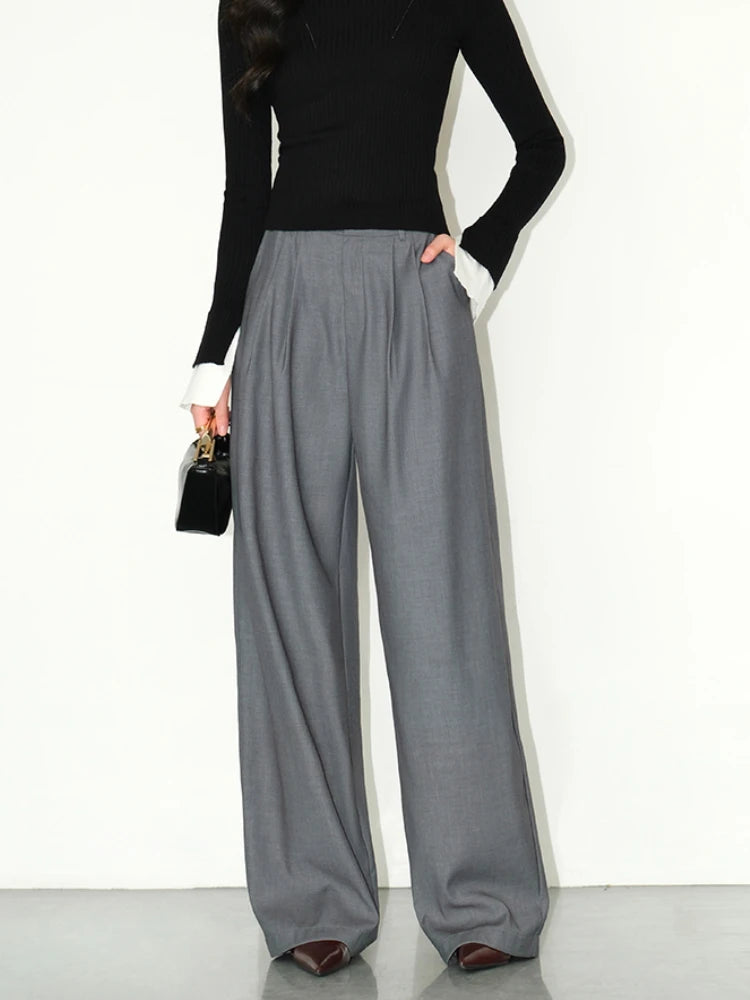 Wide-Leg High-Waist Trousers