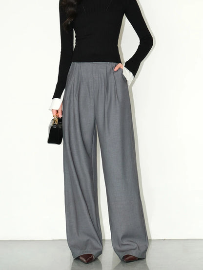 Wide-Leg High-Waist Trousers
