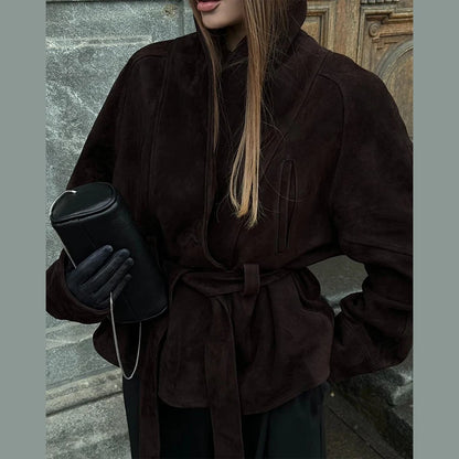 Suede Tailored Blazer Jacket