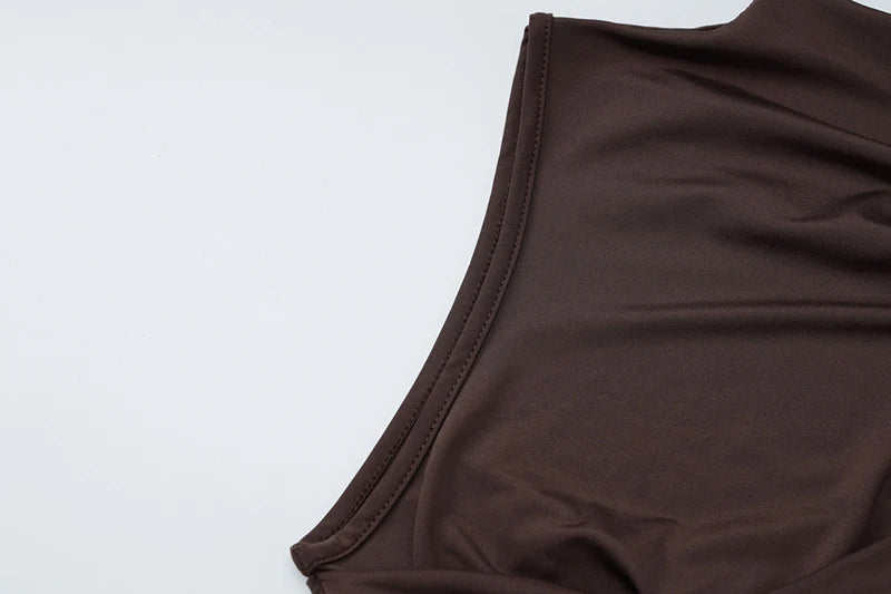 Draped Ruched Asymmetric Mini Dress