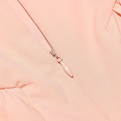 Pink Spaghetti Strap Fit & Flare Midi Dress