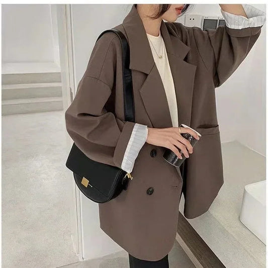 Oversized Brown Blazer Coat