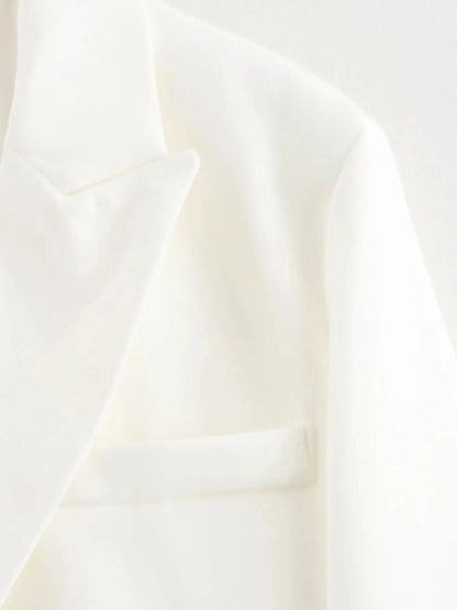 Cropped White Blazer – Modern Street Style Jacket