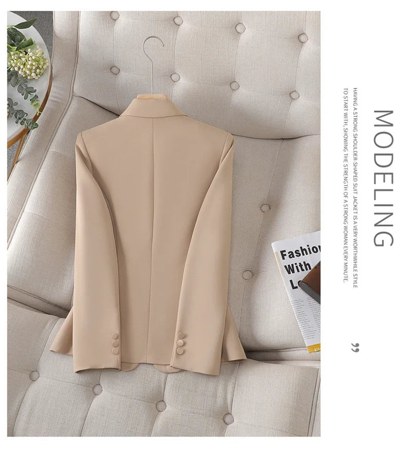 Women’s Beige Blazer – Classic Tailored Fit