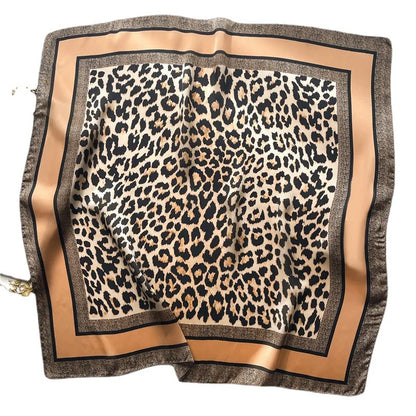 Luxury Satin Printed Square Scarf
