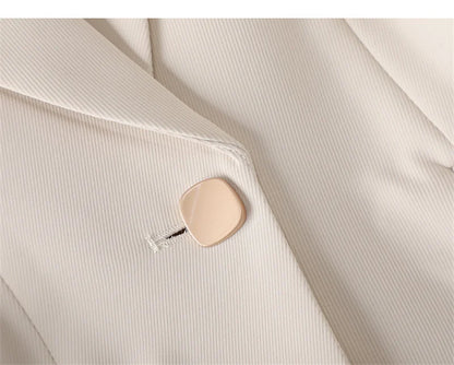 Women’s Beige Blazer – Classic Tailored Fit