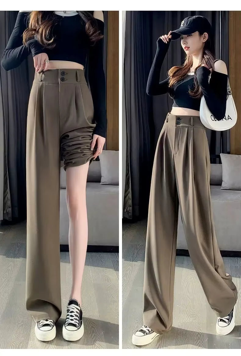 High-Waist Wide Leg Trousers