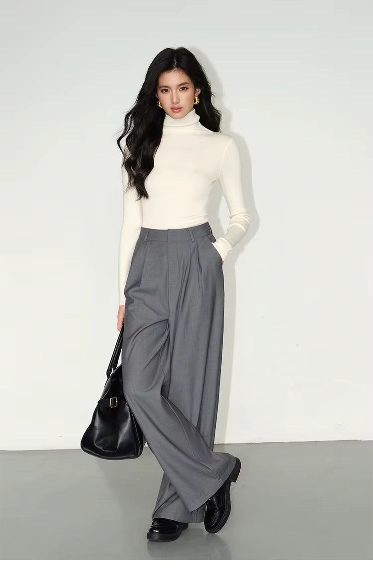 Wide-Leg High-Waist Trousers
