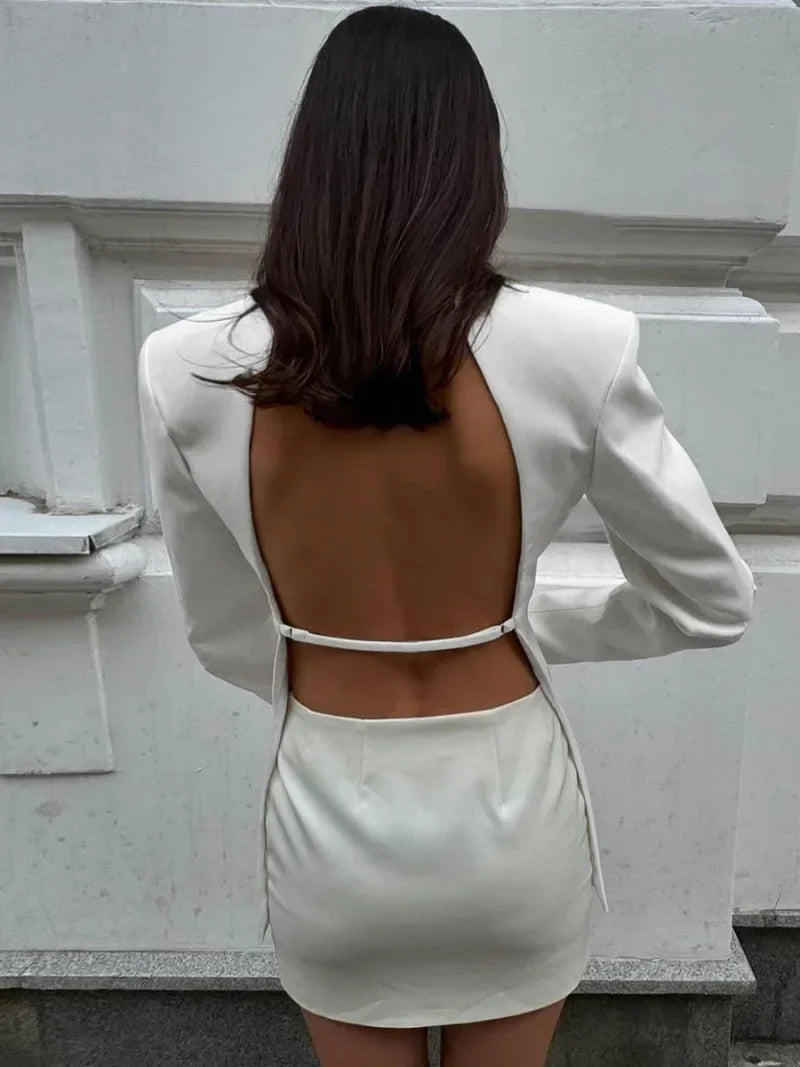 Backless Black Statement Blazer