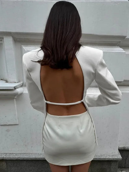 Backless Black Statement Blazer
