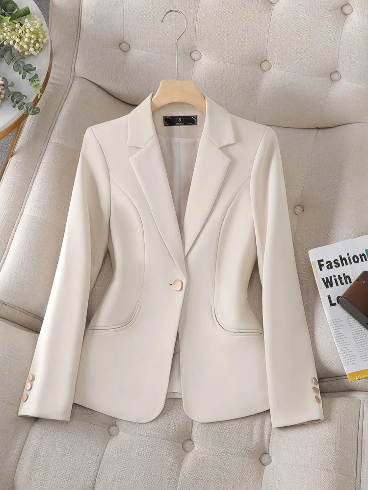 Women’s Beige Blazer – Classic Tailored Fit
