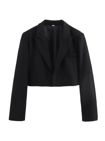 Cropped White Blazer – Modern Street Style Jacket