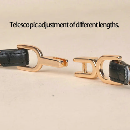 Slim Leather Waist Belt with Gold Buckle