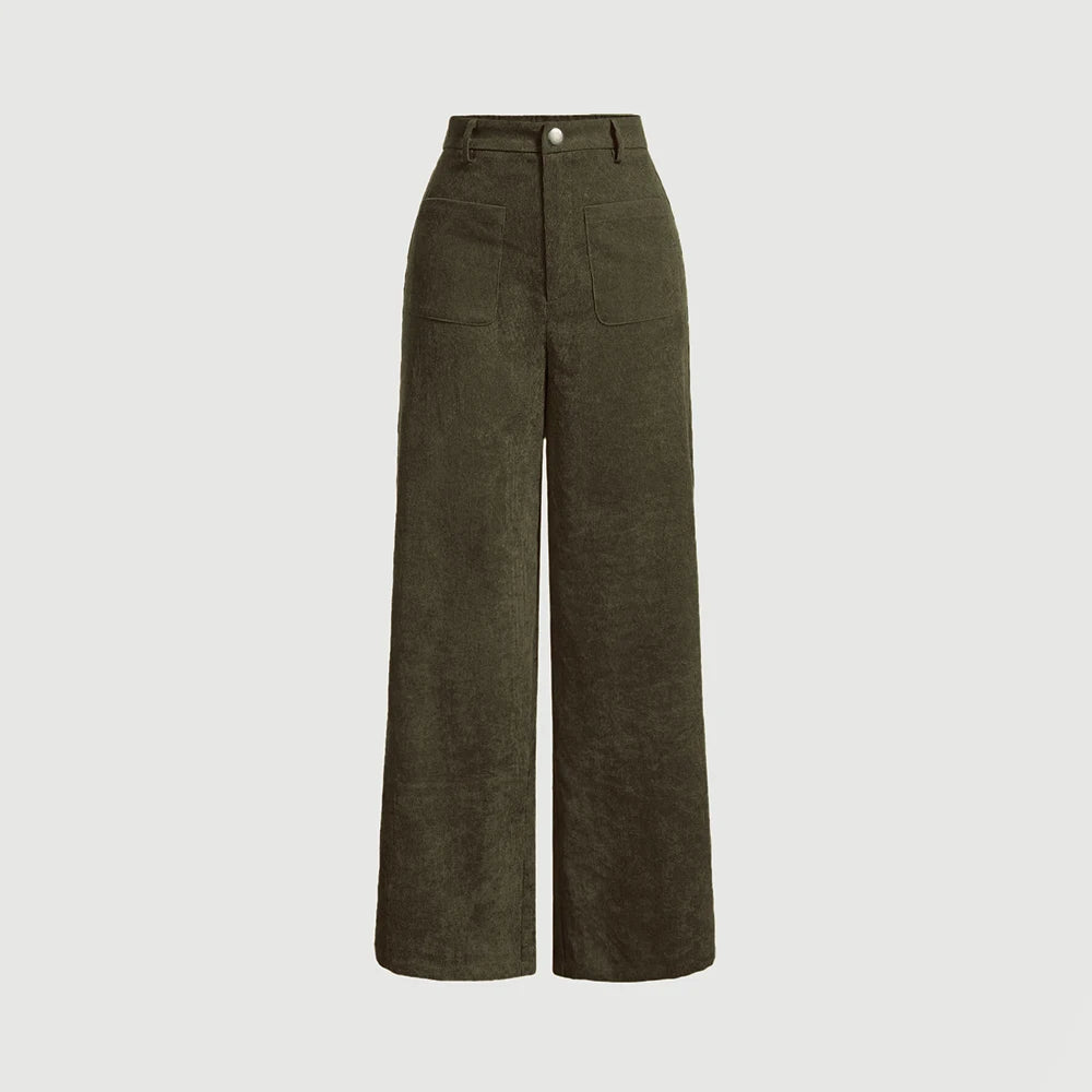High-Waist Vintage Wide-Leg Pants