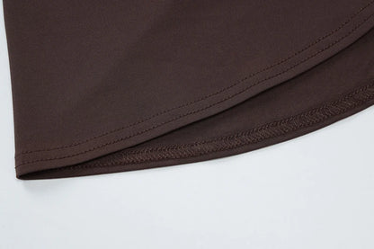 Draped Ruched Asymmetric Mini Dress