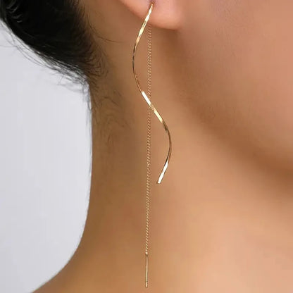 Elegant Gold Threader Earrings
