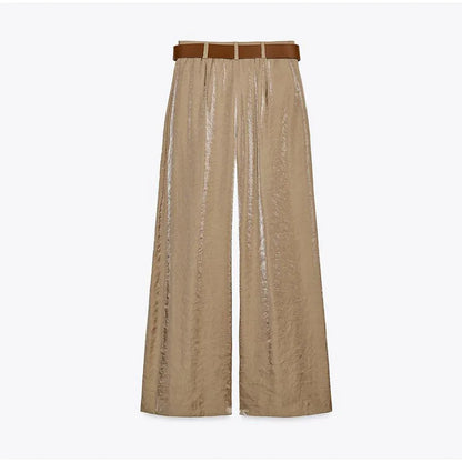 Elegant Wide-Leg Trousers with Fitted Bodysuit