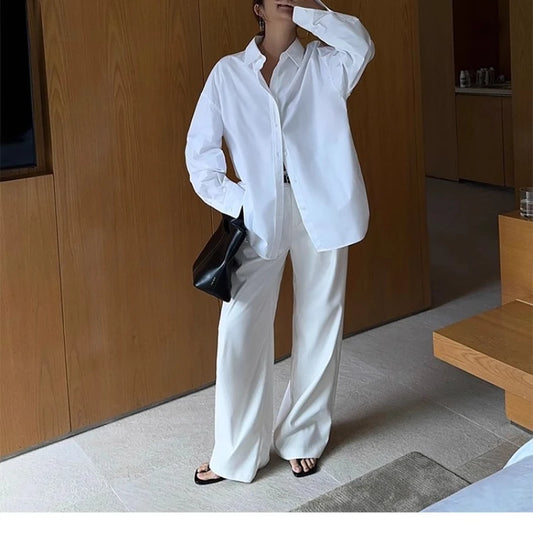 Wide-Leg High-Waist Trousers